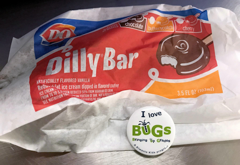 Dilly Bar Ice Cream Wrapper an Bugs sticker
